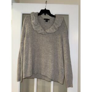 Elena Solano Sweater Size 3XL Gray Lambswool Angora Old Money Quiet Luxury